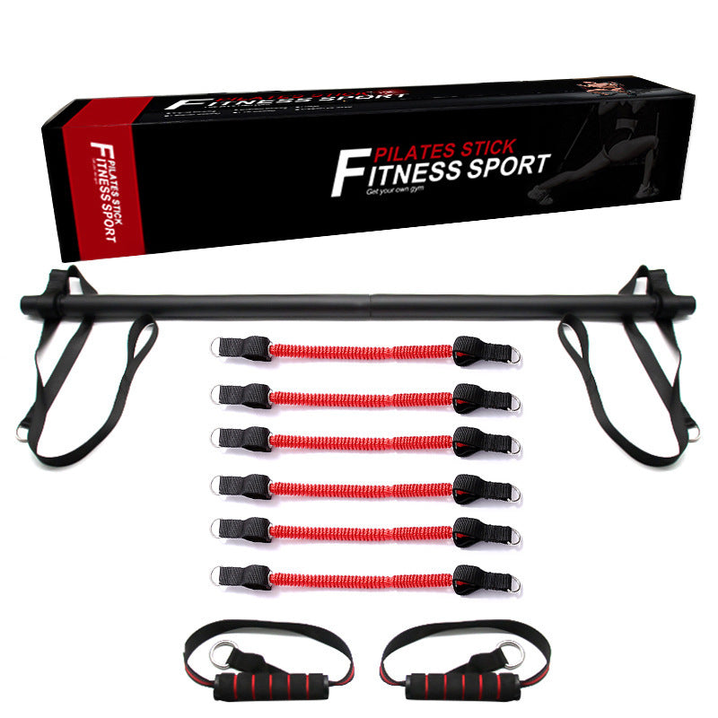 Pilates Bar Kit with Resistance Bands Portable Home Workout