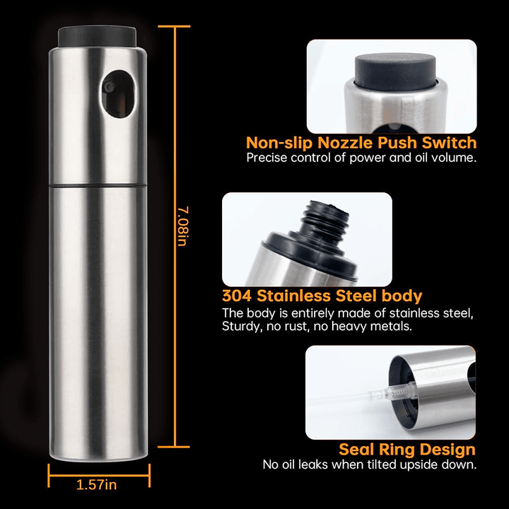 100ml Stainless Steel Oil Sprayer Mister for Cooking Baking