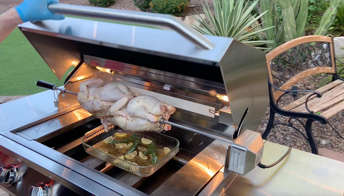 32” Gas Grill with 4 Burners, Laser-Cut Grates & Back Burner