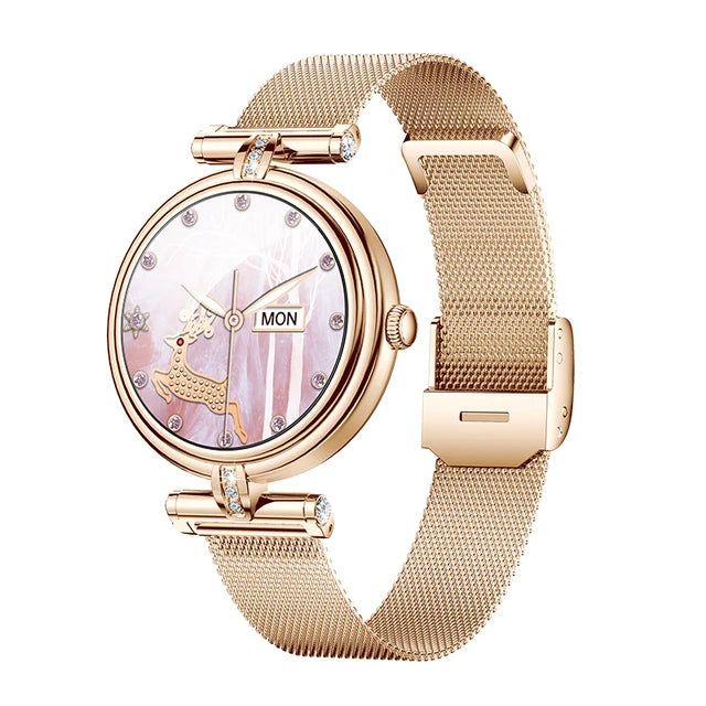 AK62 Women’s Smart Watch – HD Screen Fitness Tracker 2024