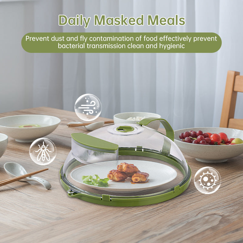 Clear Microwave Food Cover with Handle Steam Vent Plate Lid