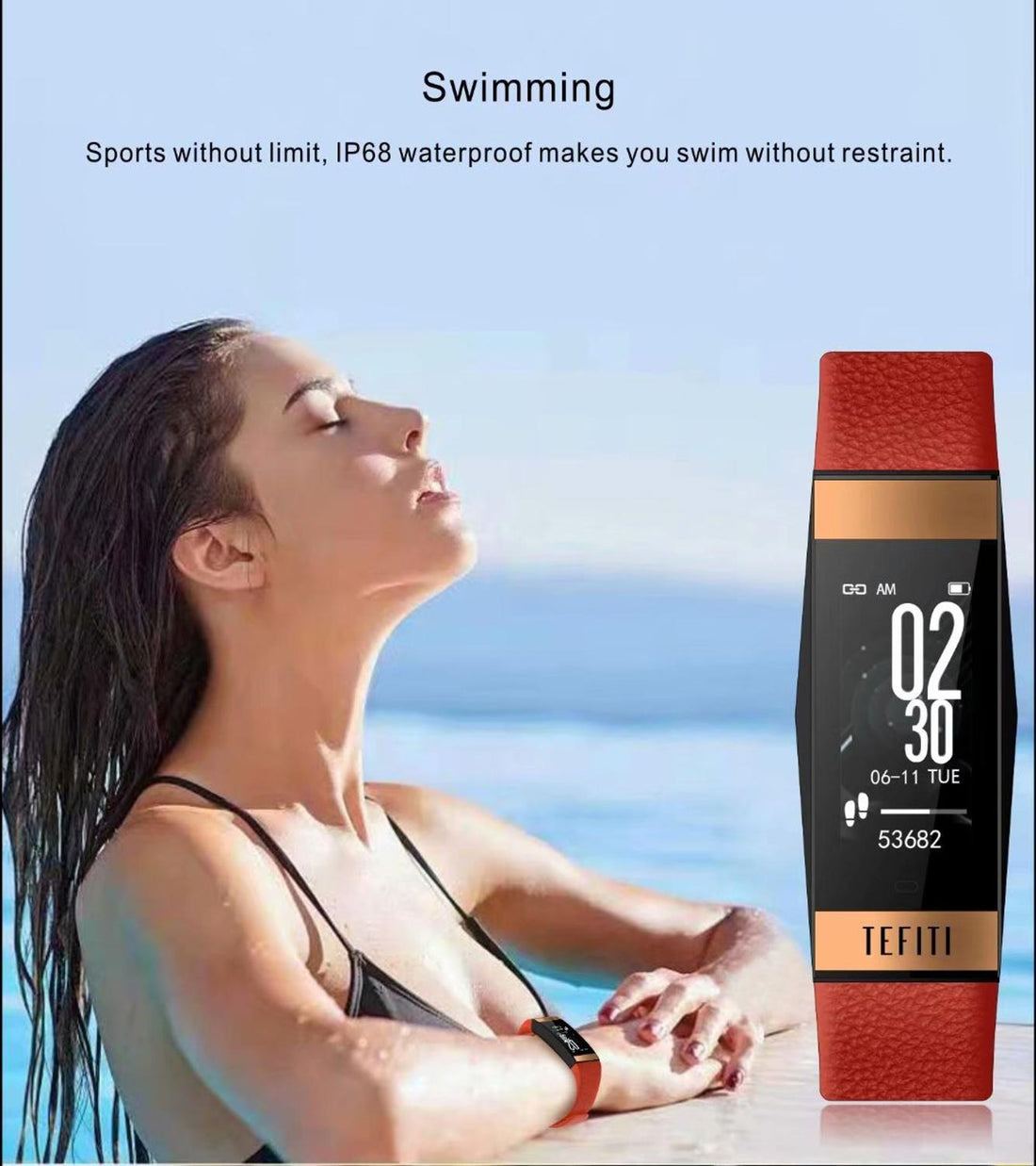 E78 Smart Fitness Bracelet Heart Rate Blood Pressure Waterproof Watch