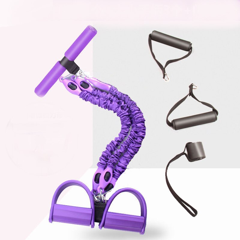 Multifunction Fitness Pedal Exerciser with Elastic Pull Rope