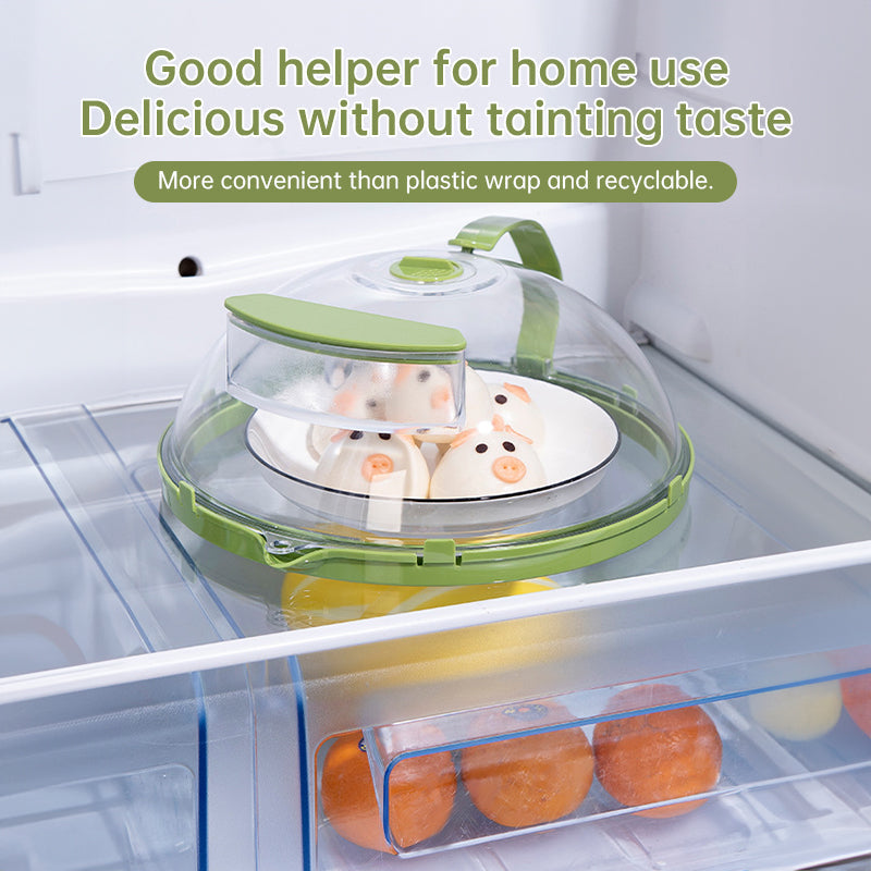 Clear Microwave Food Cover with Handle Steam Vent Plate Lid