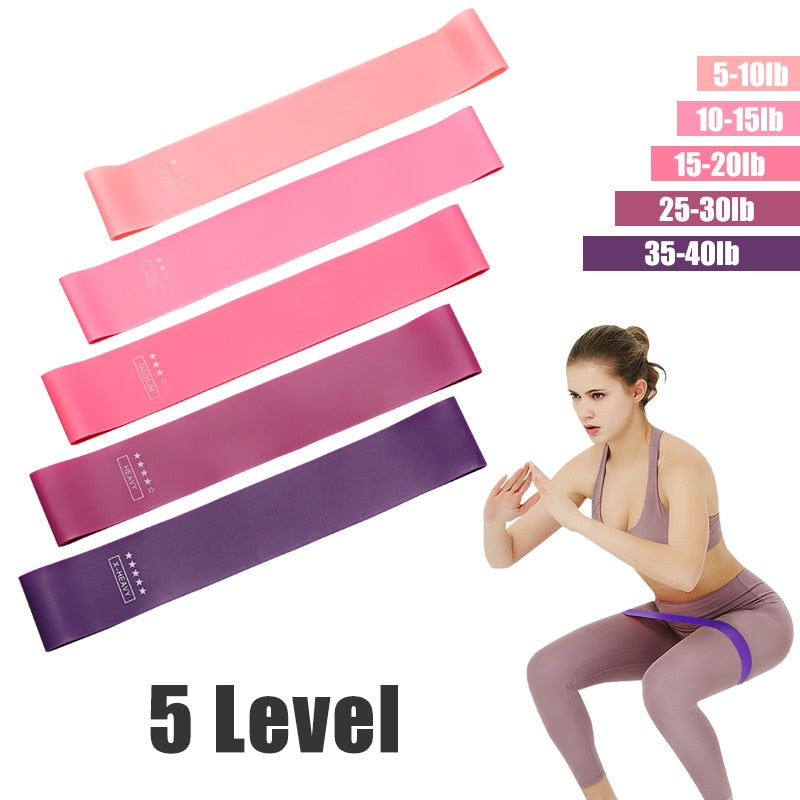 Yoga Crossfit Resistance Bands 5 Level Pull Rope Fitness