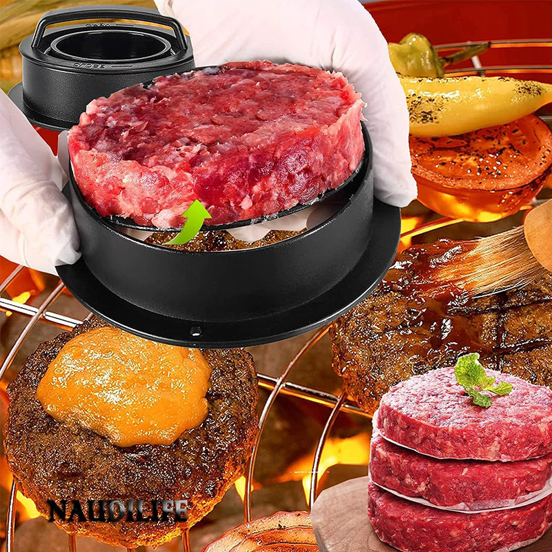 3 in 1 Burger Patty Meatball Press Manual Kitchen Tool