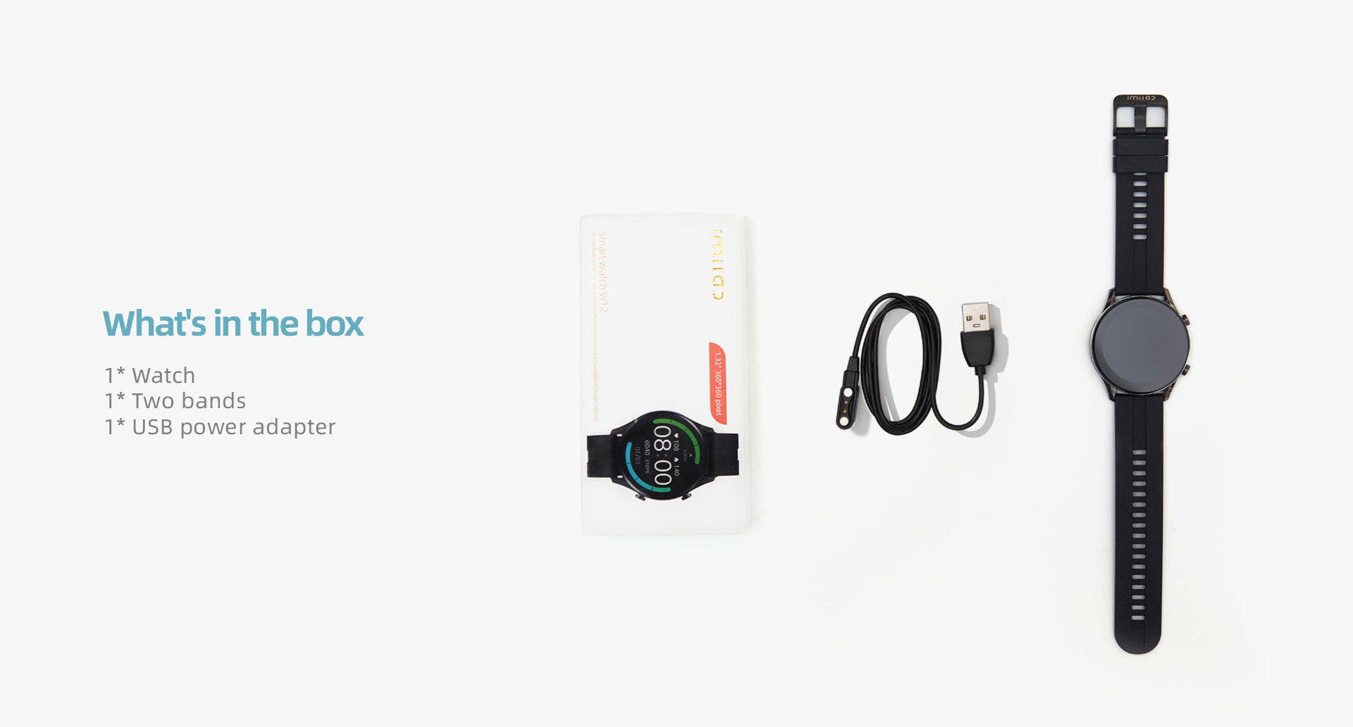 W12 Smart Watch – Bluetooth Fitness Tracker Black