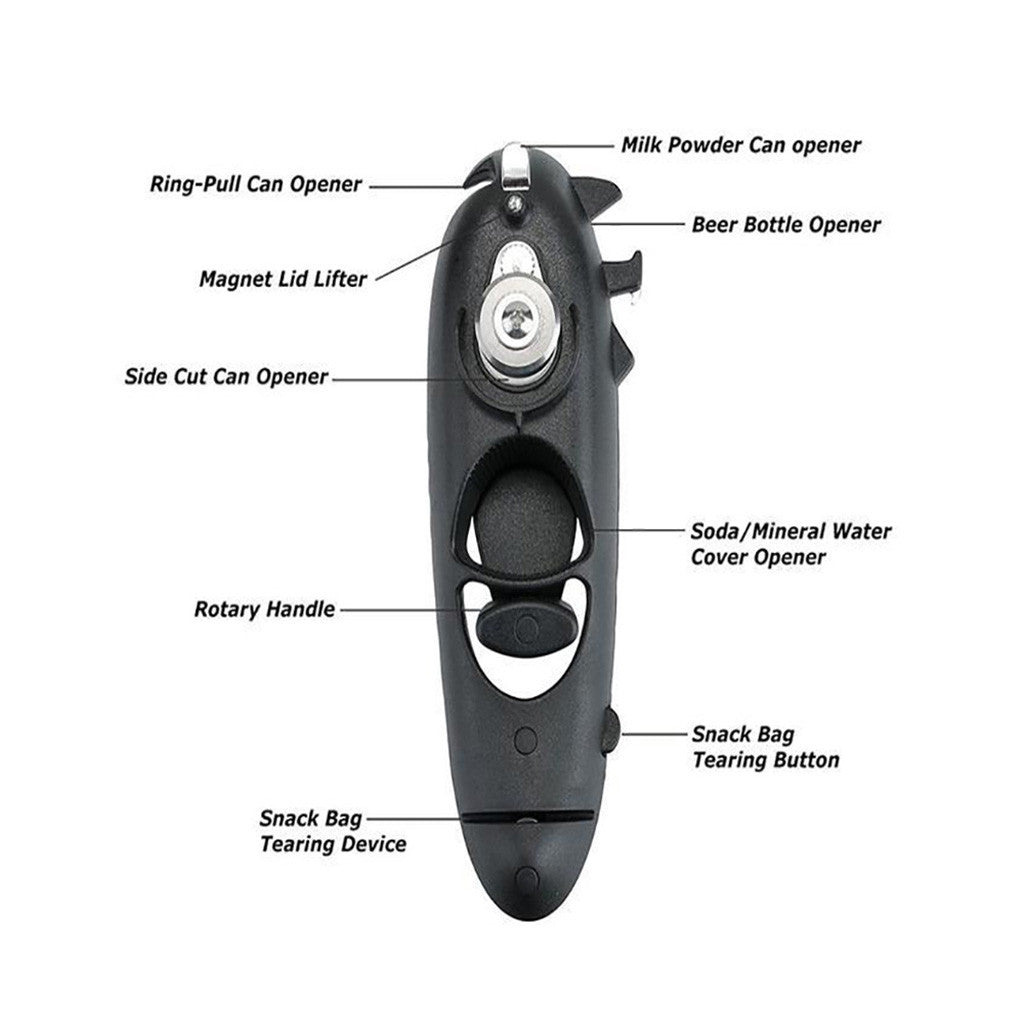 8 in 1 Multifunction Can Opener Bottle Jar Kitchen Tool