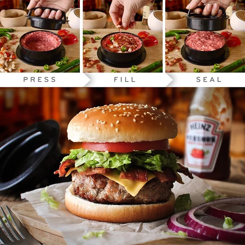 3 in 1 Burger Patty Meatball Press Manual Kitchen Tool