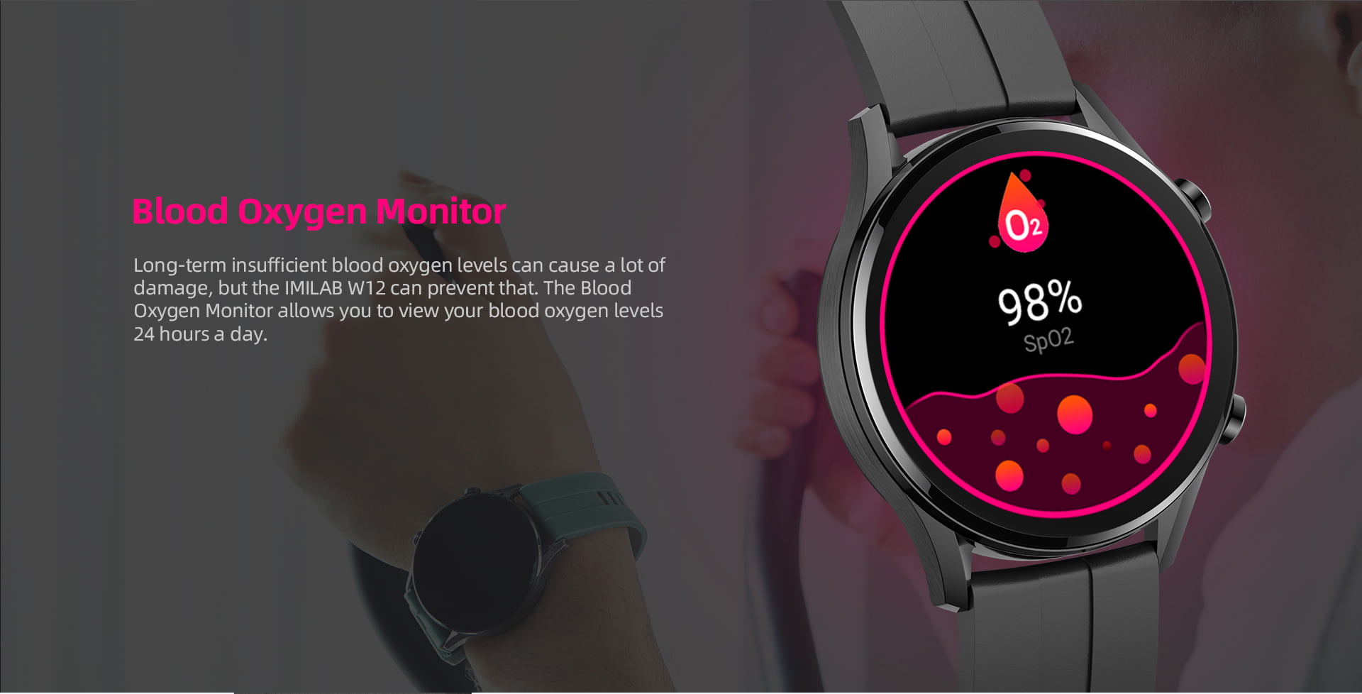 W12 Smart Watch – Bluetooth Fitness Tracker Black