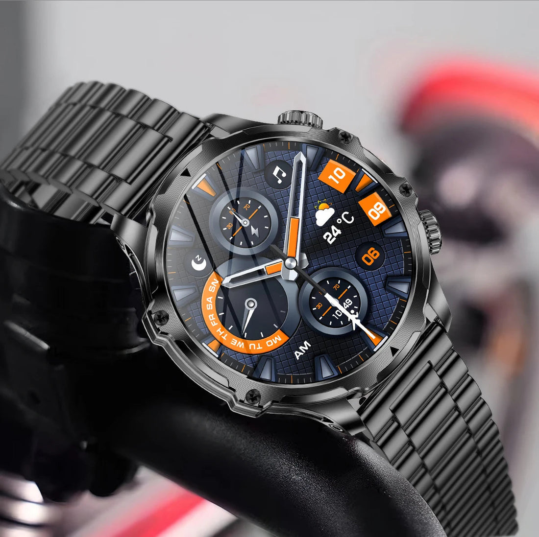 AK75 Smart Watch Flashlight BT Calling Outdoor Fitness Tracker