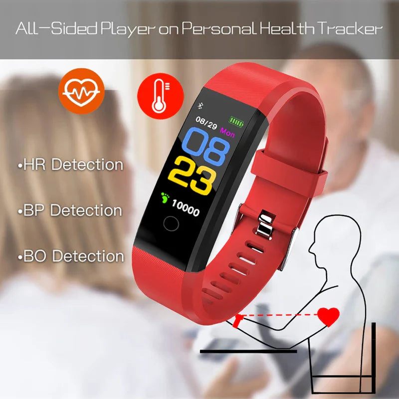 Smart Watch Heart Rate Blood Pressure Fitness Tracker Sport