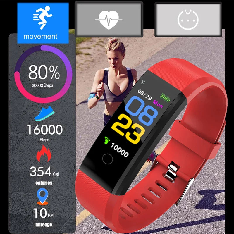 Smart Watch Heart Rate Blood Pressure Fitness Tracker Sport