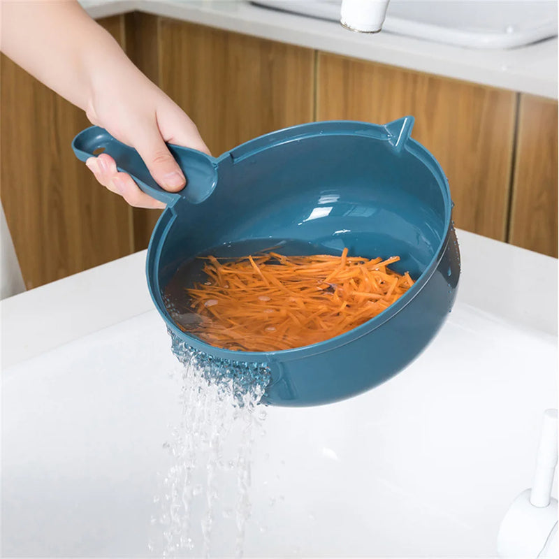Multifunctional Vegetable Cutter Potato Shredder Radish Grater with Container