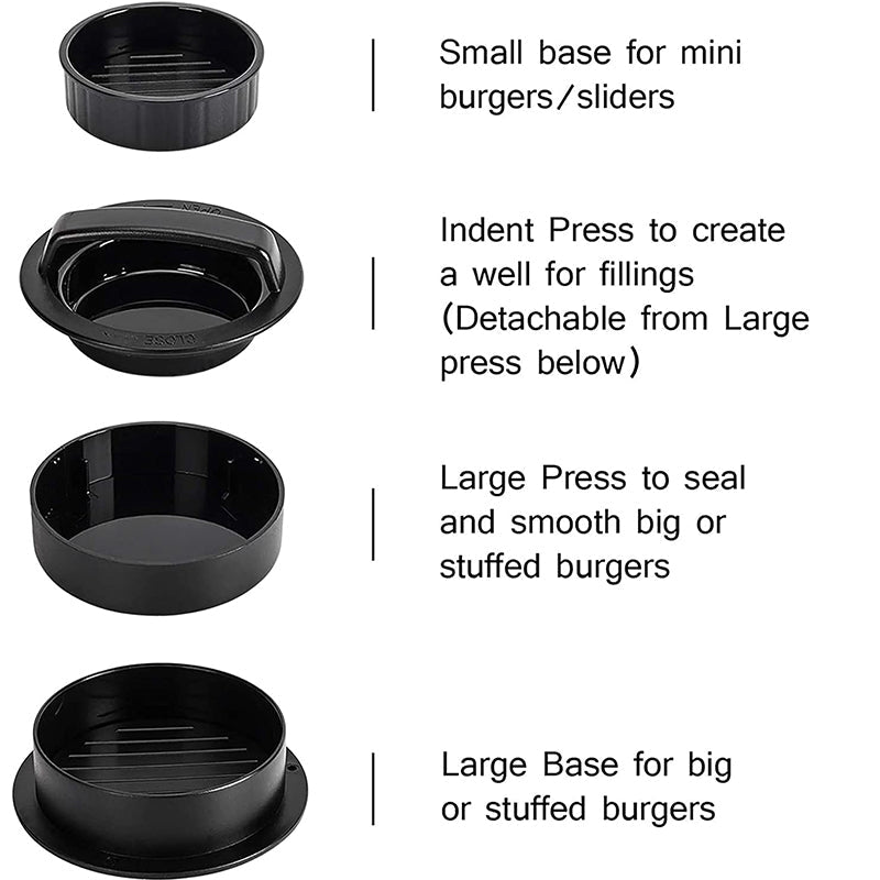 3 in 1 Burger Patty Meatball Press Manual Kitchen Tool