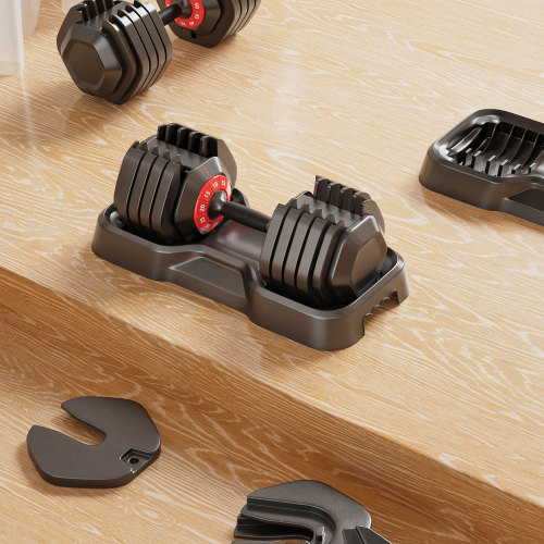 10 in 1 Adjustable Dumbbell Set Quick Rotate 55lb