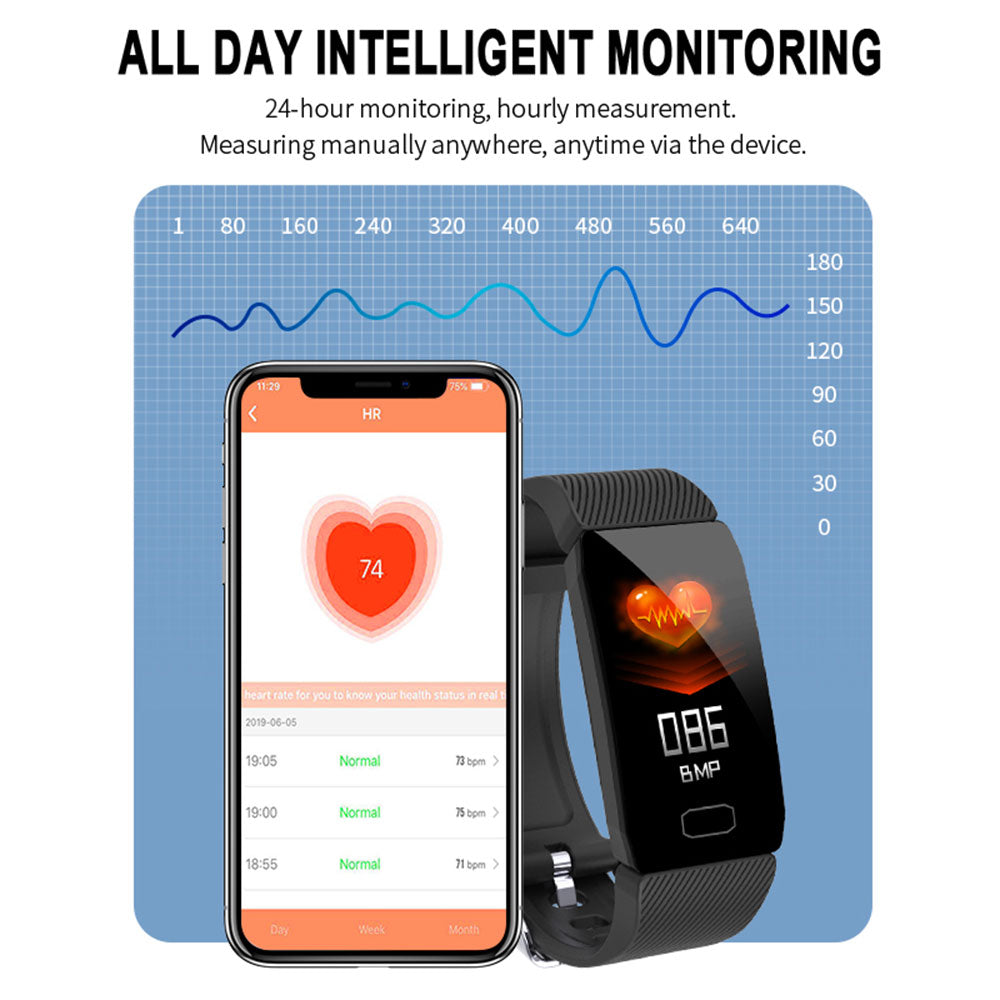 1.14 Smart Fitness Band Heart Rate Blood Pressure Tracker