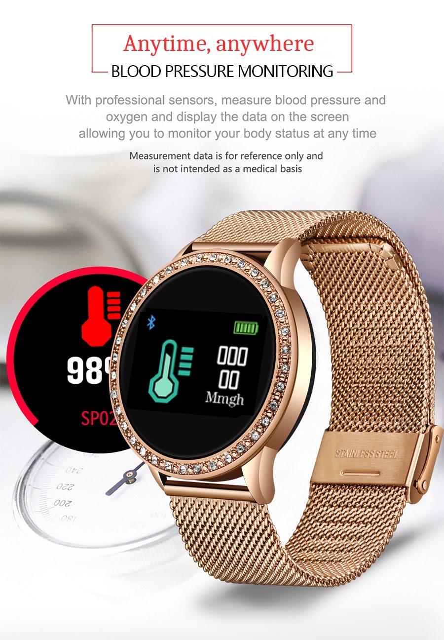 Luxury Women’s Smart Watch – Fitness & Health Tracker