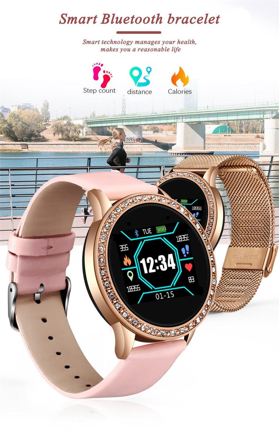 Luxury Women’s Smart Watch – Fitness & Health Tracker