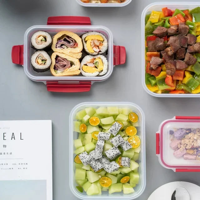 5 Pack Stackable Airtight Food Storage Containers with Snap Lock