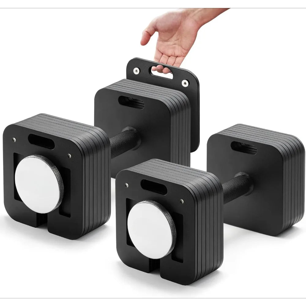 Adjustable Dumbbell Set 10–80lb Quick Lock Home Gym Weights