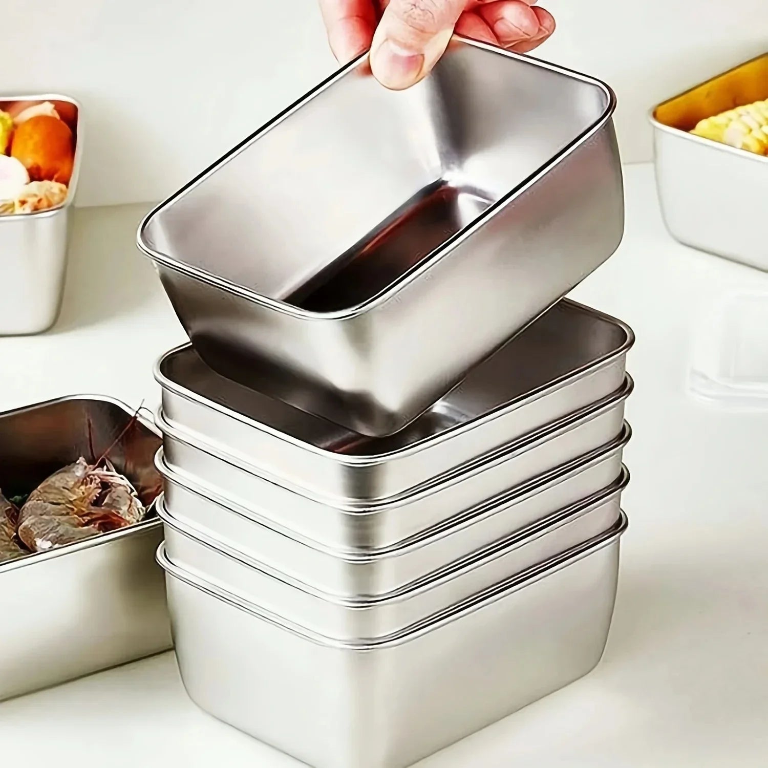 Eco Friendly Stainless Steel Food Storage Leakproof Reusable Container Set