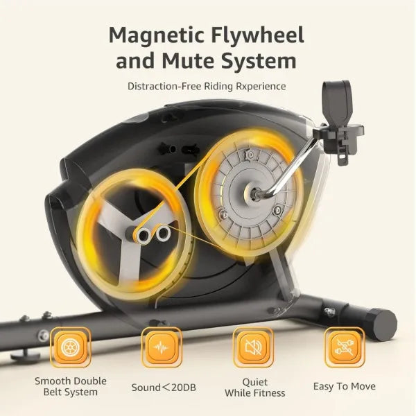 Recumbent Exercise Bike – Indoor Magnetic Cycling for Adults