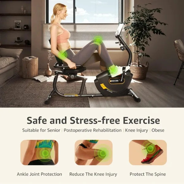 Recumbent Exercise Bike – Indoor Magnetic Cycling for Adults