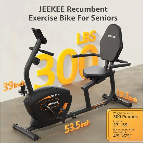 Recumbent Exercise Bike – Indoor Magnetic Cycling for Adults
