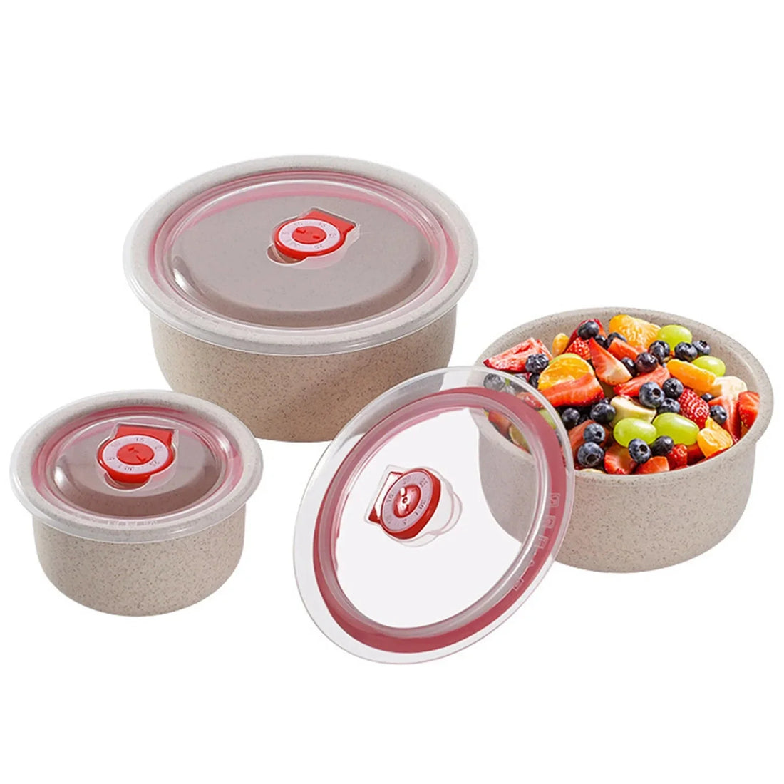 3PCS Bento Food Storage Containers – Microwaveable Meal Prep Box