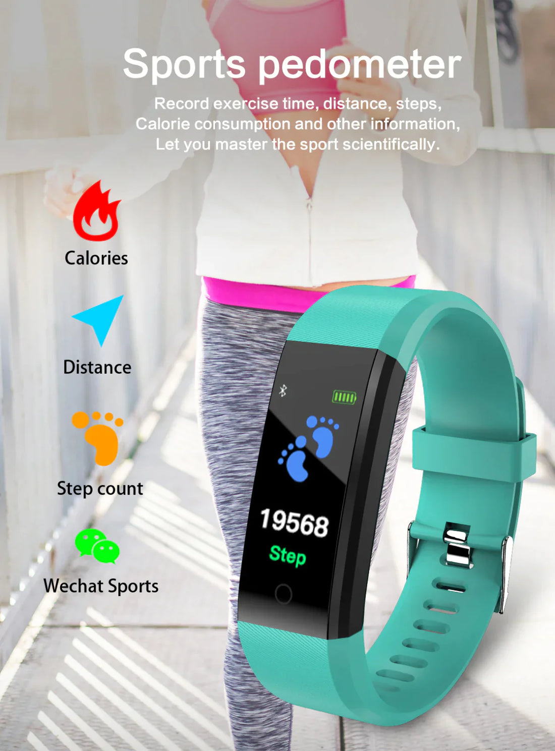 Fitness Smart Watch – Heart Rate & BP Activity Tracker