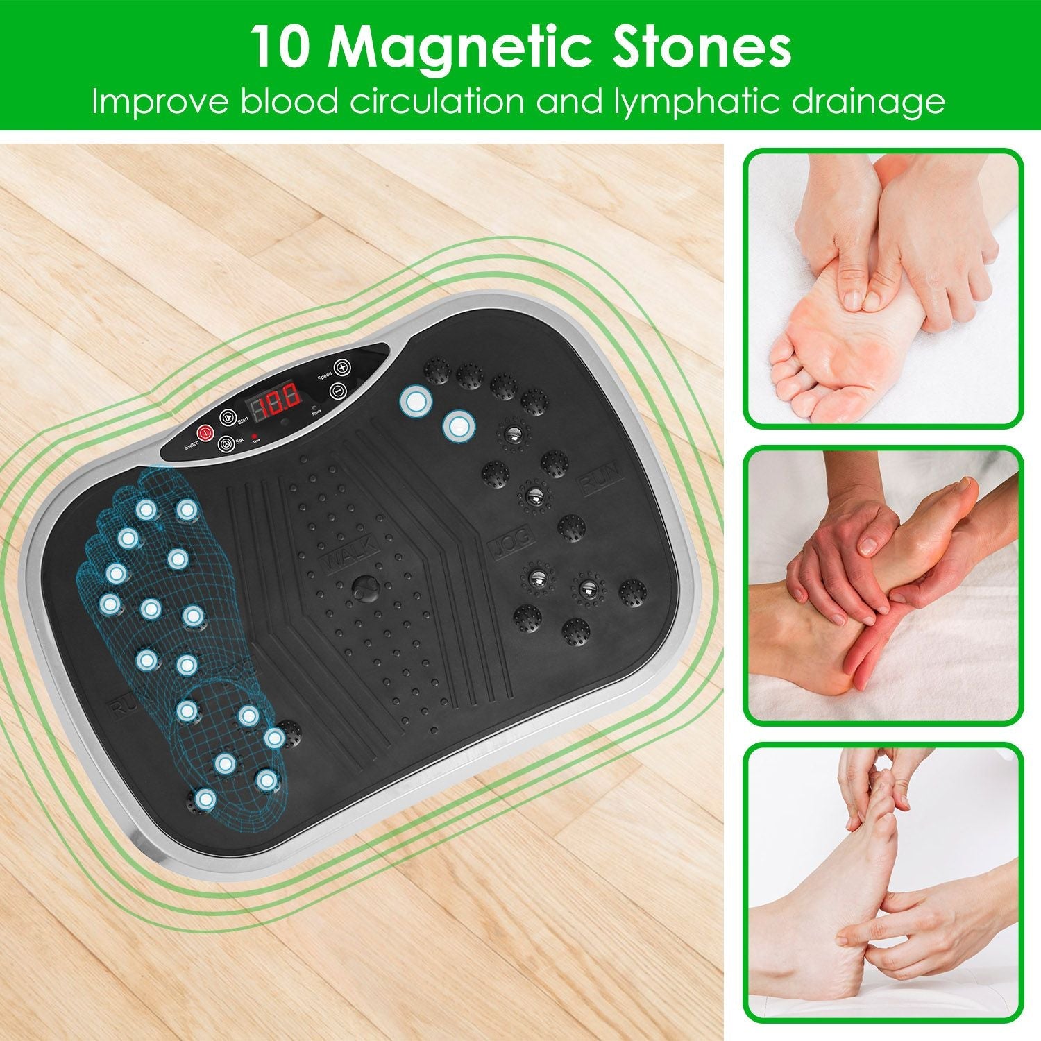 Vibration Plate Exercise Machine with Resistance Bands Remote Control