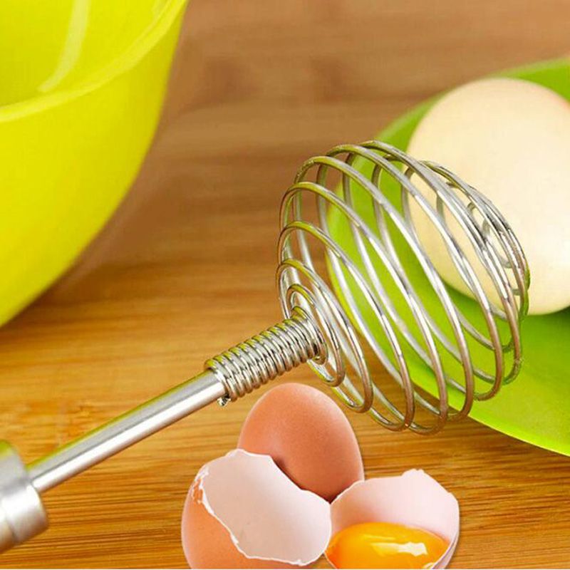 Stainless Steel Spiral Egg Whisk Manual Hand Blender for Baking