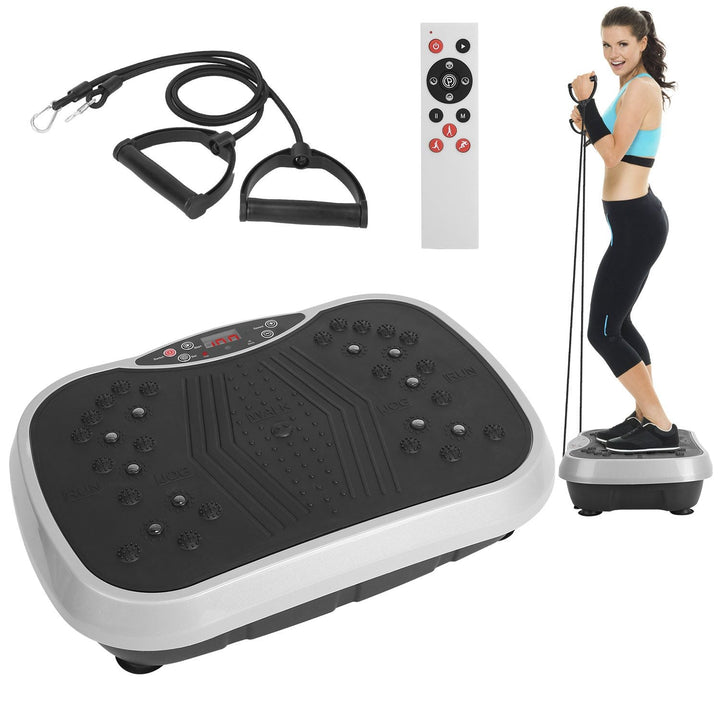Vibration Plate Exercise Machine with Resistance Bands Remote Control