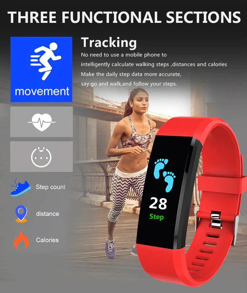 IP67 Waterproof Smart Watch Heart Rate BP Sleep Fitness