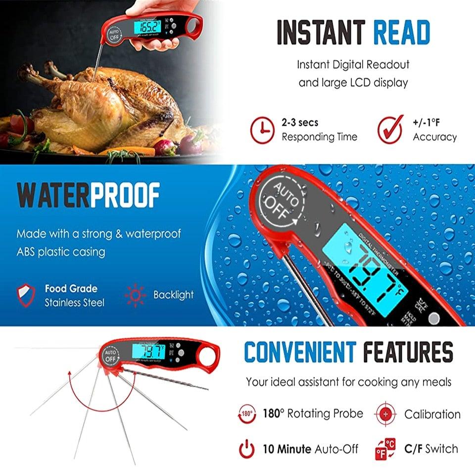 Digital Kitchen Thermometer Meat Water Milk Waterproof Cooking Probe