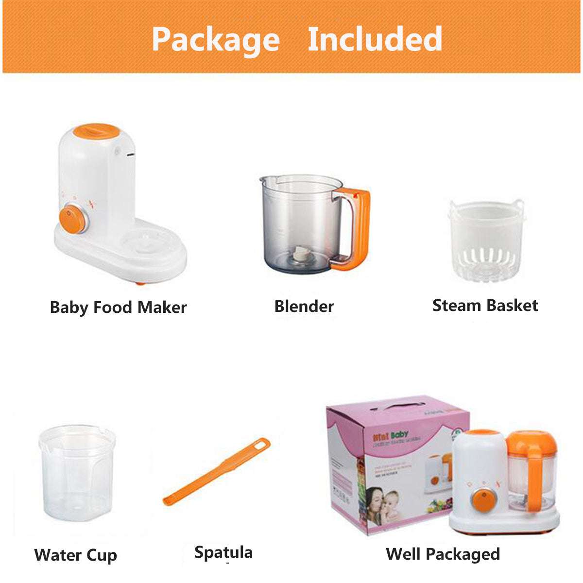 Multi-Function Baby Food Processor Milk Warmer Blender Cooking Device