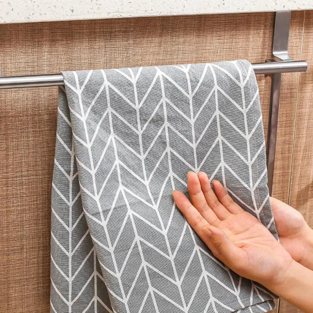 Over Door Towel Rack Stainless Steel Hanging Holder Bathroom Kitchen