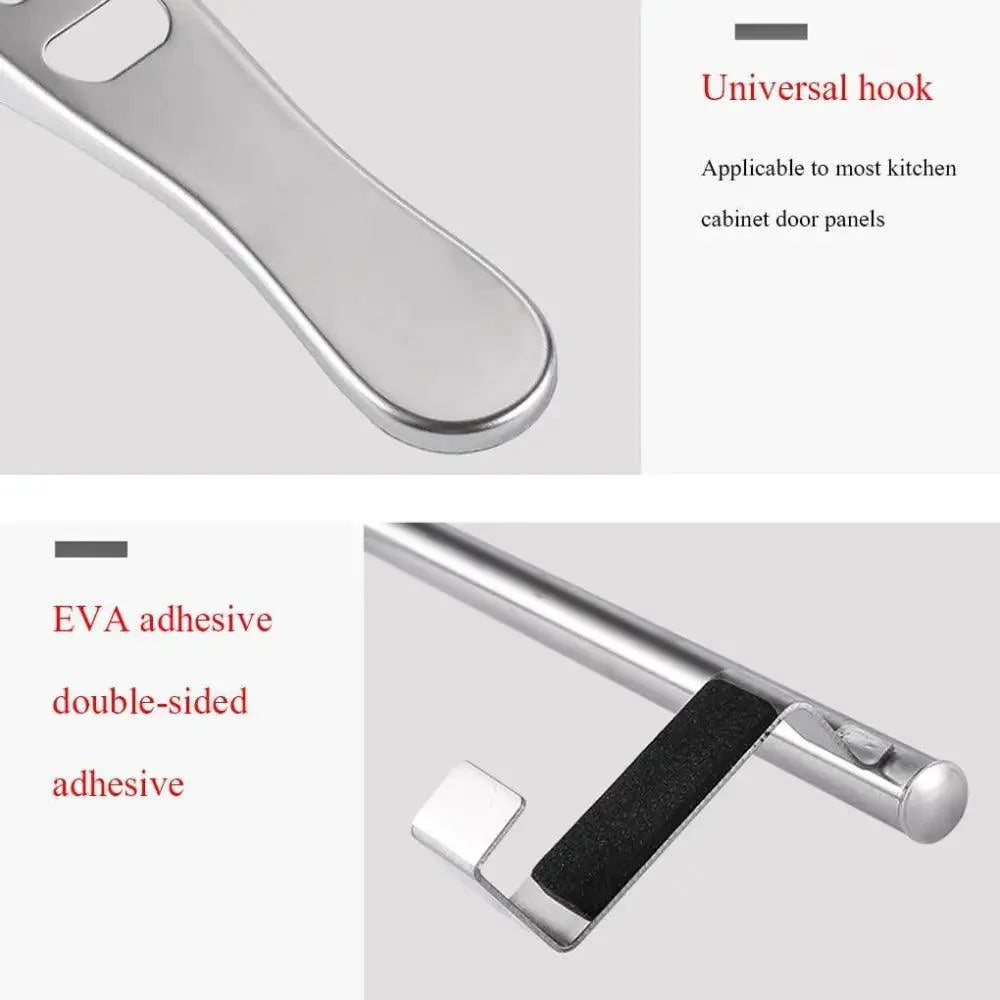 Over Door Towel Rack Stainless Steel Hanging Holder Bathroom Kitchen