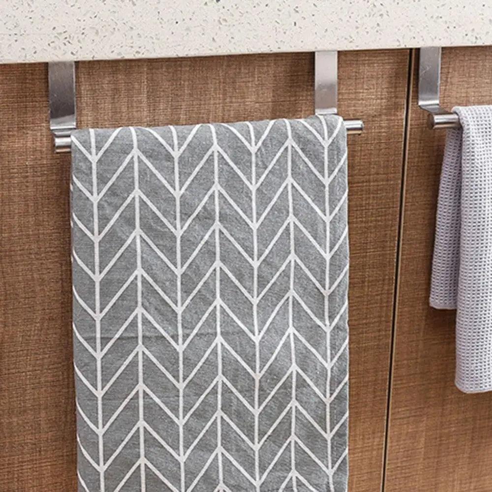 Over Door Towel Rack Stainless Steel Hanging Holder Bathroom Kitchen