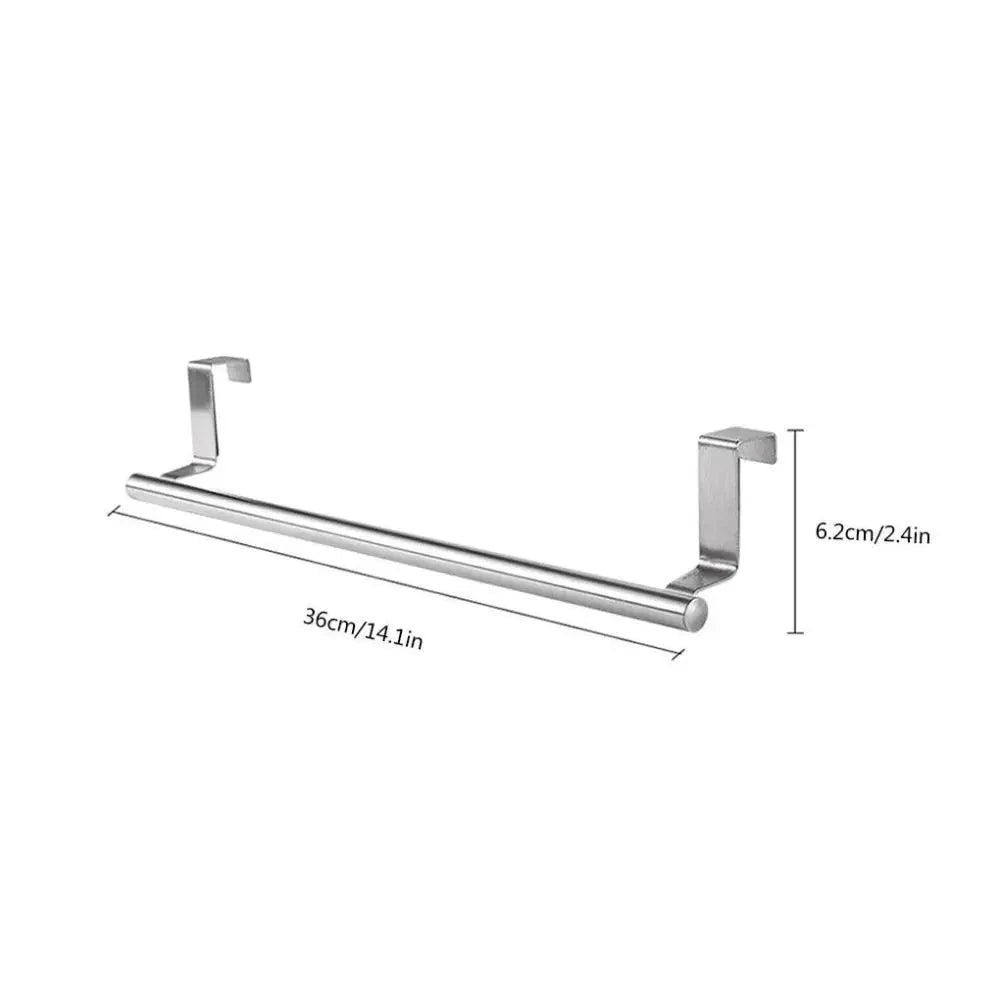 Over Door Towel Rack Stainless Steel Hanging Holder Bathroom Kitchen