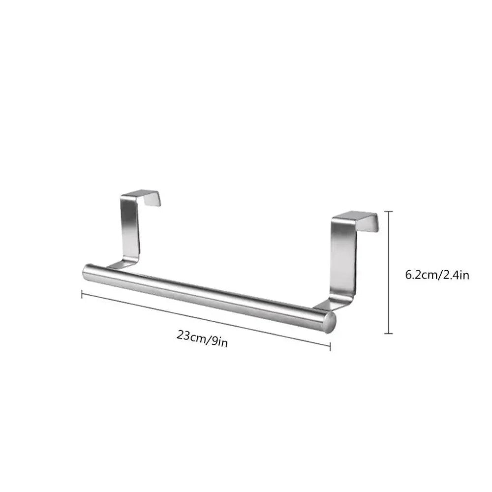 Over Door Towel Rack Stainless Steel Hanging Holder Bathroom Kitchen