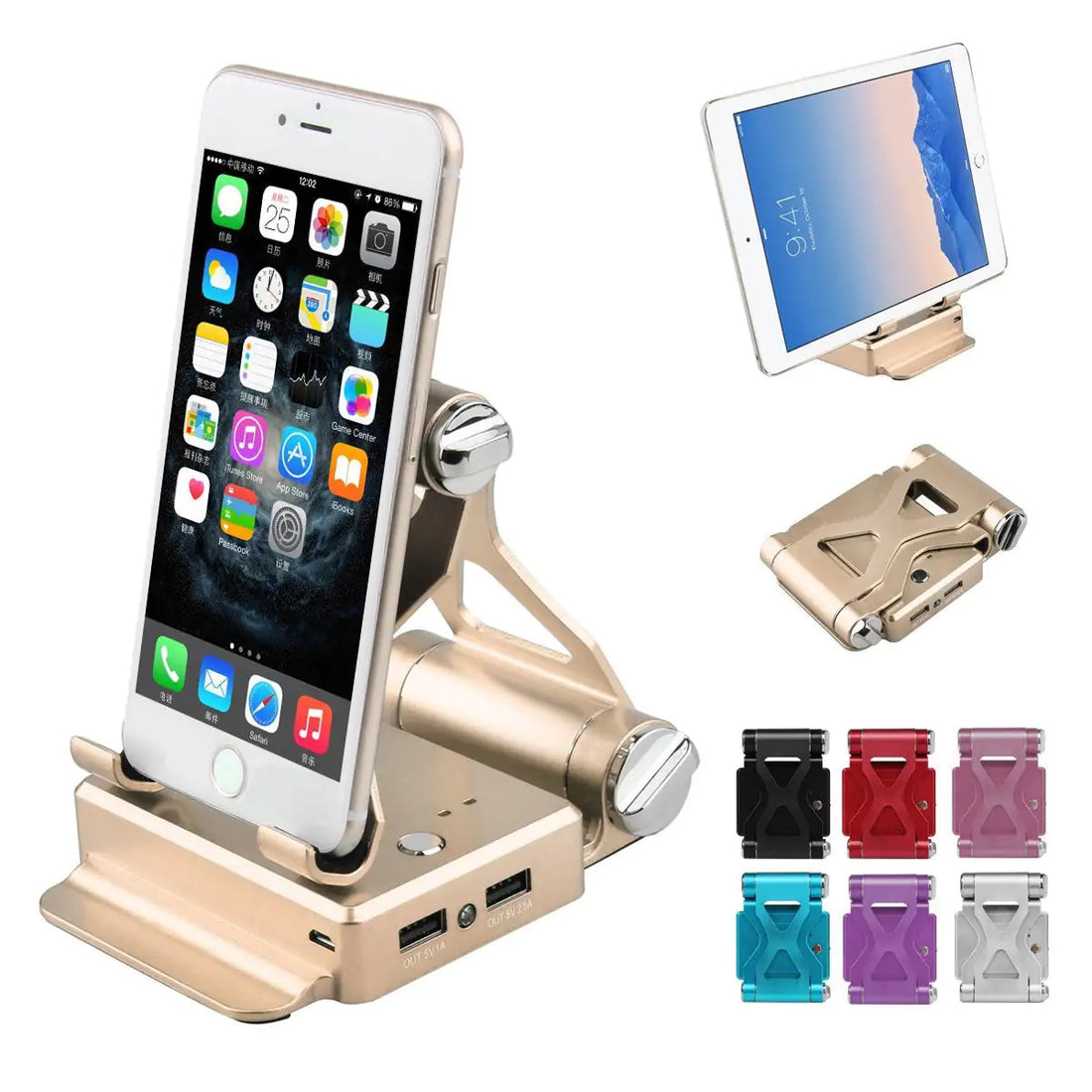 Podium Stand with Extended Battery 200% for iPad iPhone