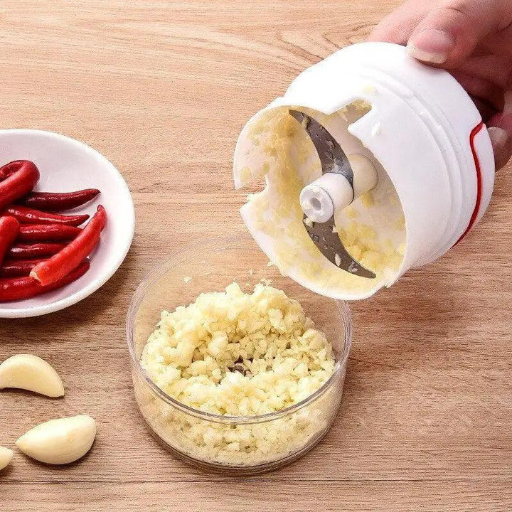 White Mini Multifunctional Vegetable Press Manual Masher Kitchen Gadget