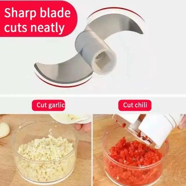 White Mini Multifunctional Vegetable Press Manual Masher Kitchen Gadget